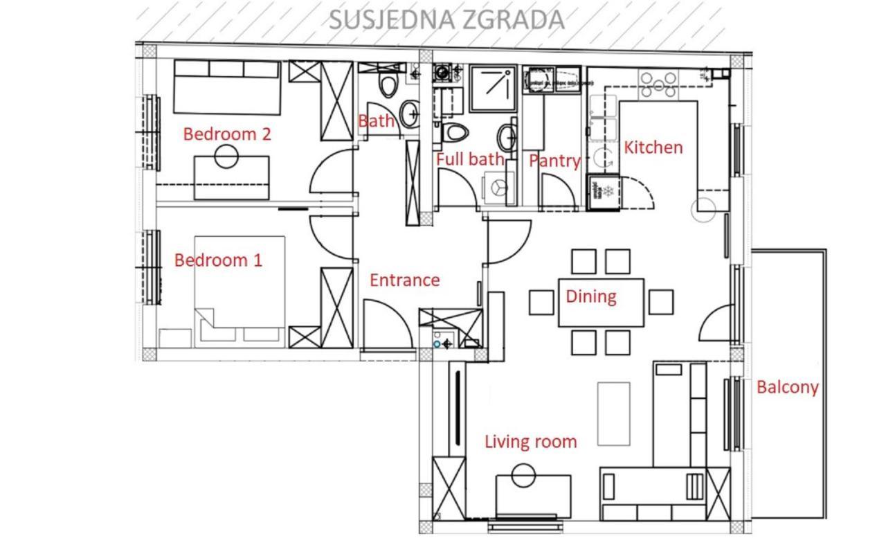 Modern 4-Star Luxury Apt - Wfh Ready, Free Parking Zagreb Bagian luar foto